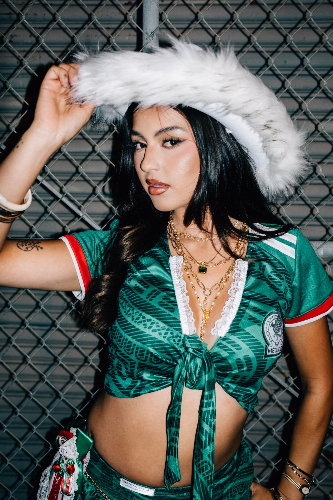 Mexico Front Tie Crop Jersey