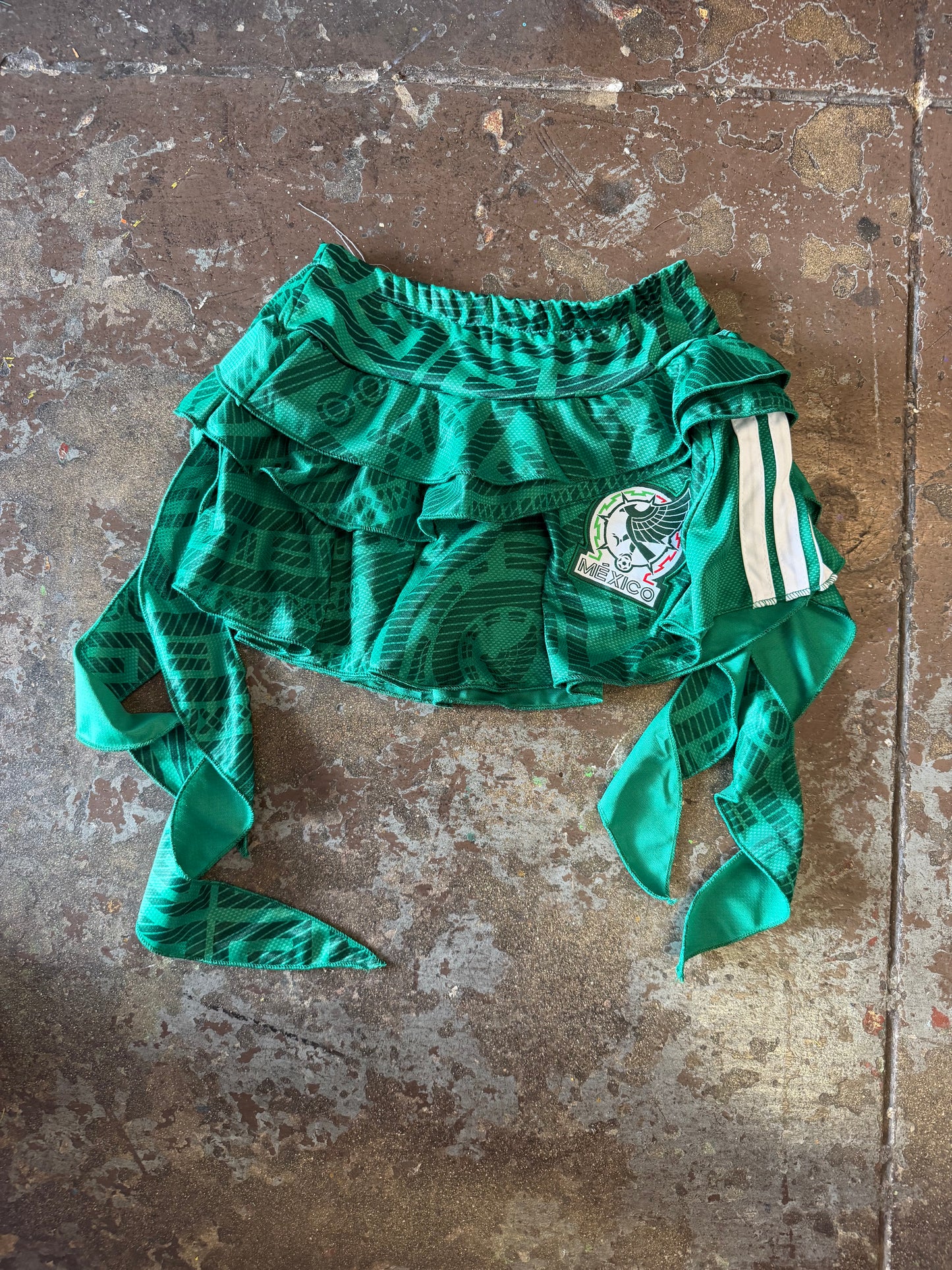 Mexico Jersey Ruffle Skirt