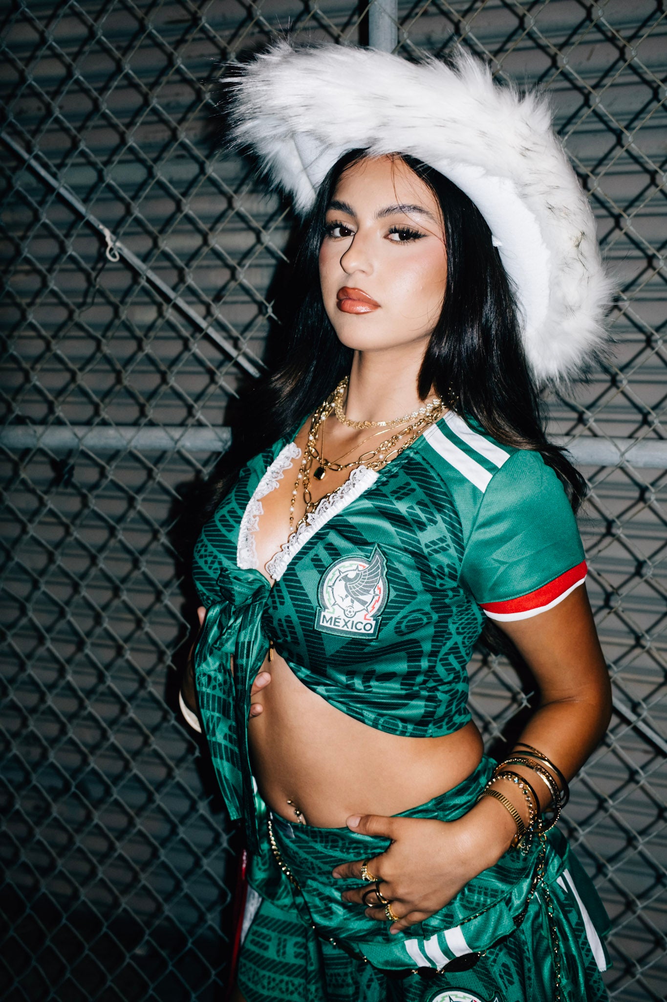 Mexico Front Tie Crop Jersey