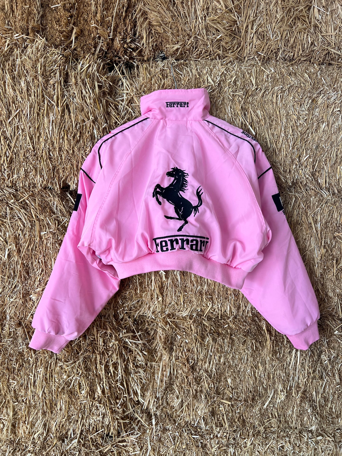 Pink Crop Race Jacket